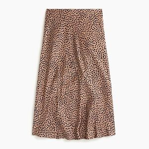 J.crew Pull-on slip skirt in leopard dot sz L